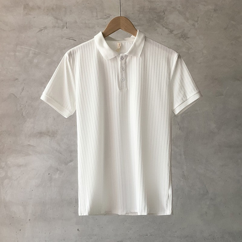 Polo Neck Solid Color Top