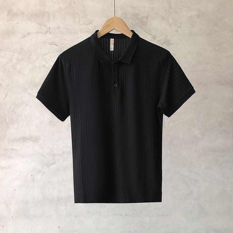 Polo Neck Solid Color Top