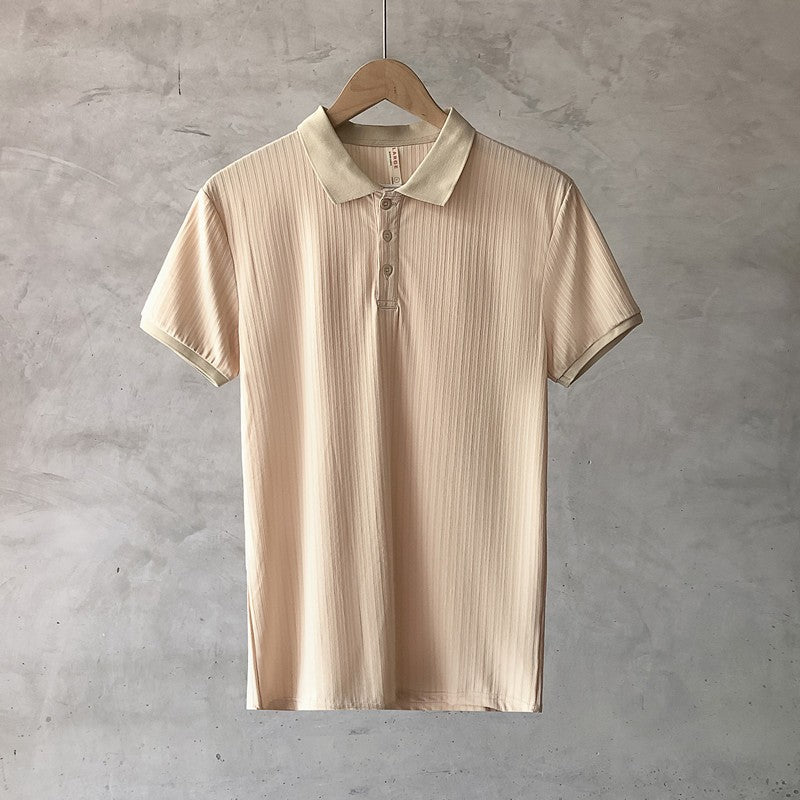 Polo Neck Solid Color Top