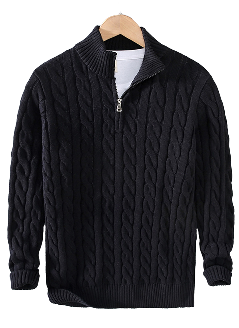 Veloré 3/4 Cable Zip Sweater